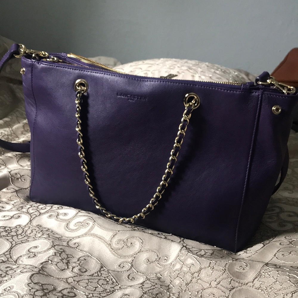 Beautiful Lancaster leather handbag 💜 💼